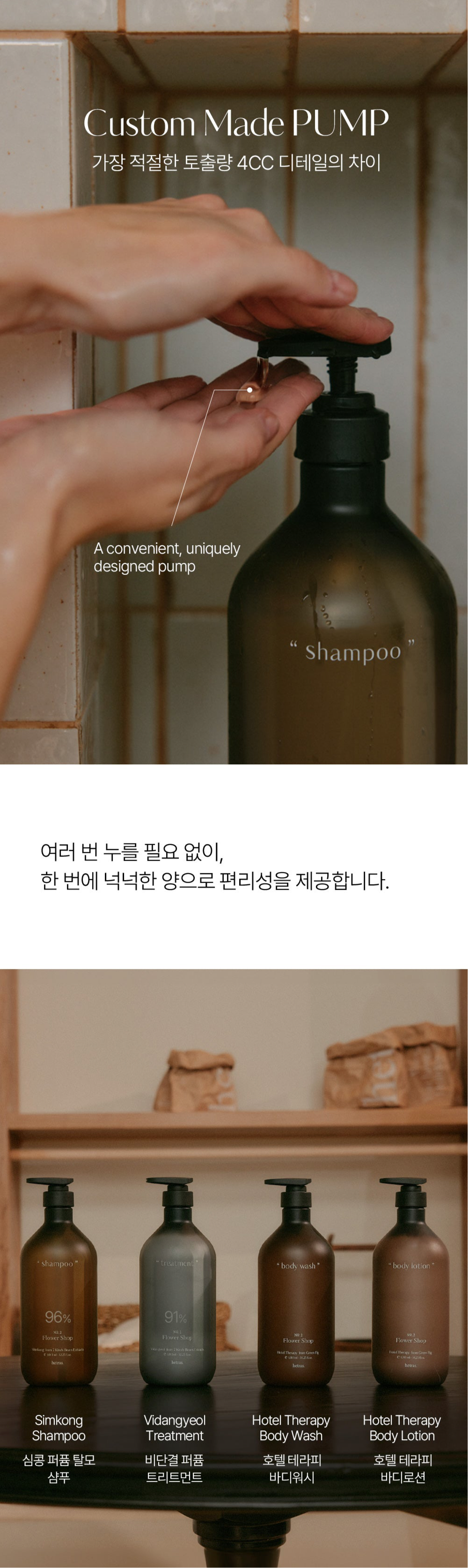 Hetras洗发水/护发素 1013ml