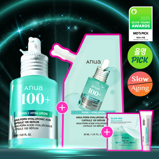 ANUA PDRN 100+补水精华 30ml+替换装30ml