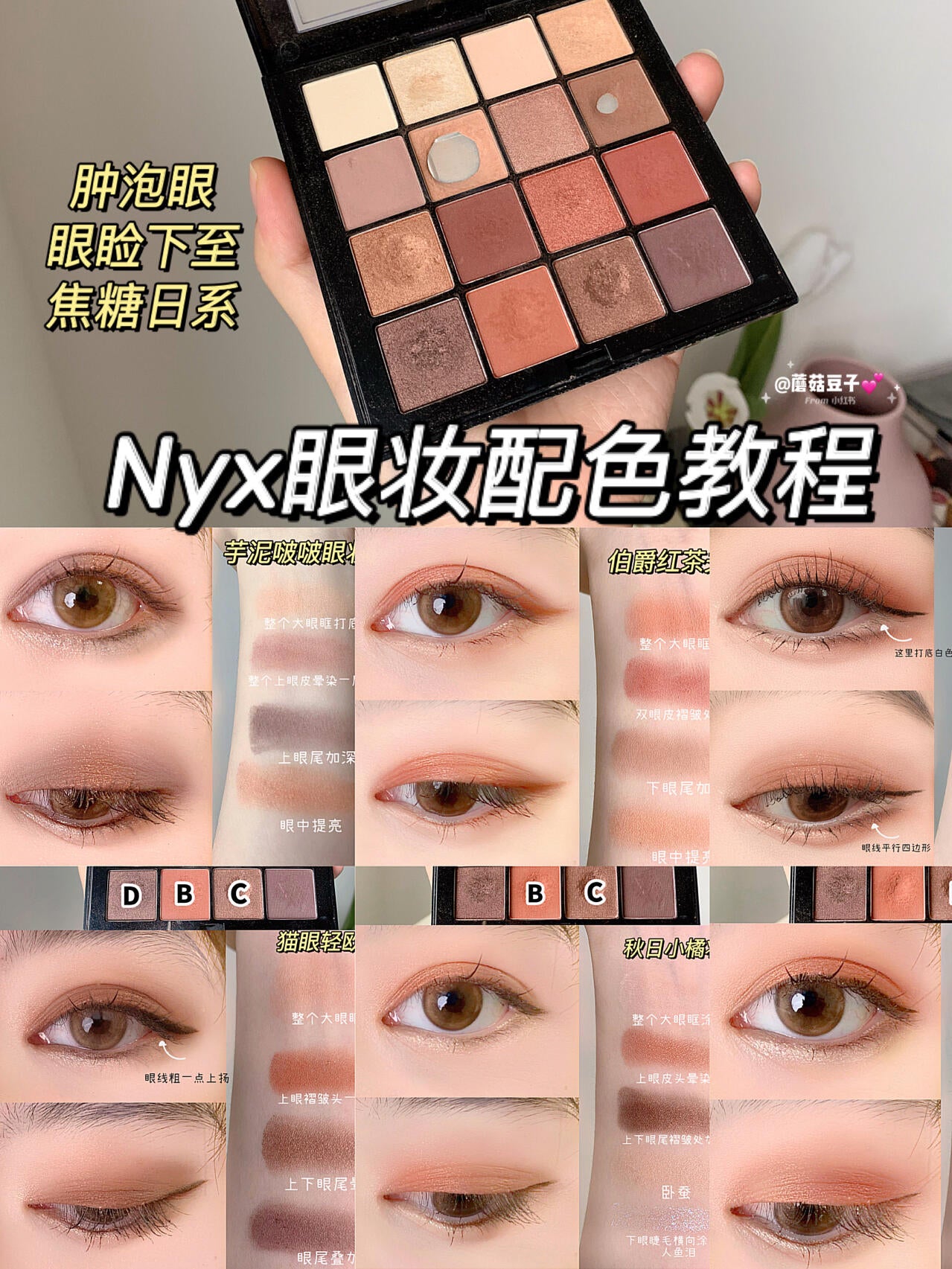 NYX 16色眼影盘 - Warm neutrals